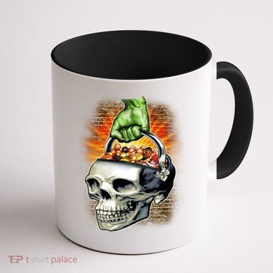 Zombie Skull Candy Bucket Coffee Mug back