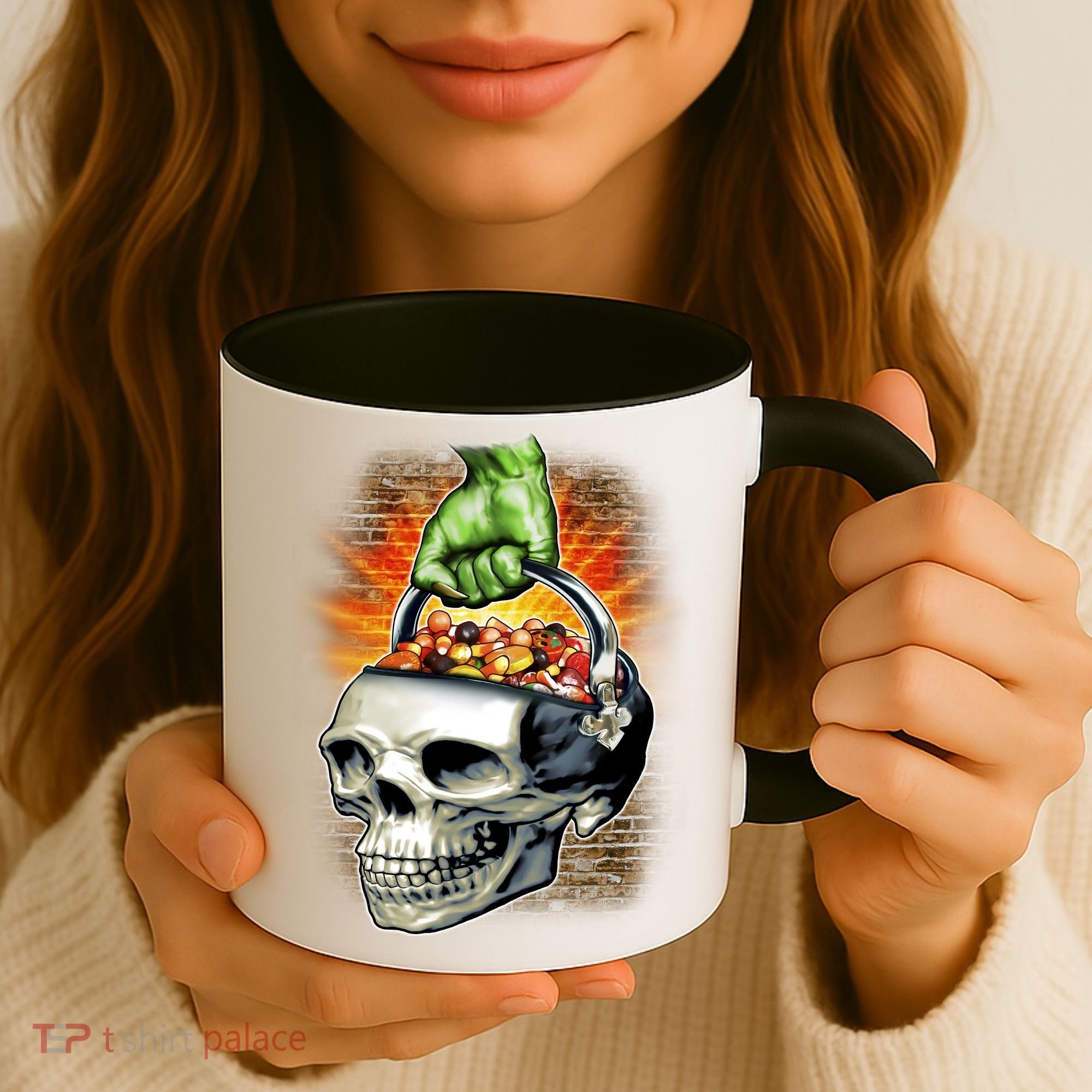 Zombie Skull Candy Bucket Coffee Mug