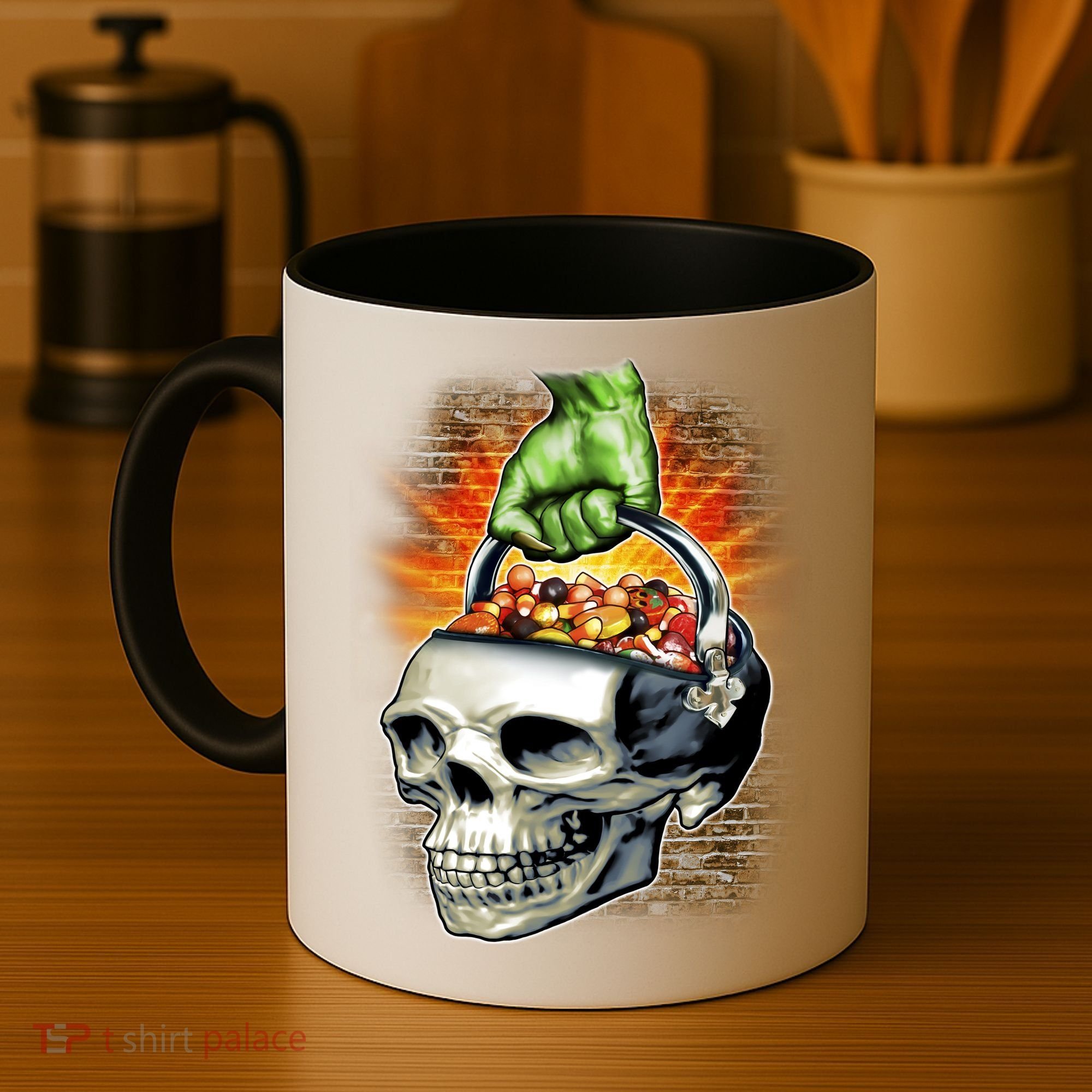 Zombie Skull Candy Bucket Coffee Mug