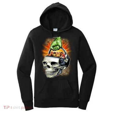 Zombie Skull Candy Bucket Women's Hoodie