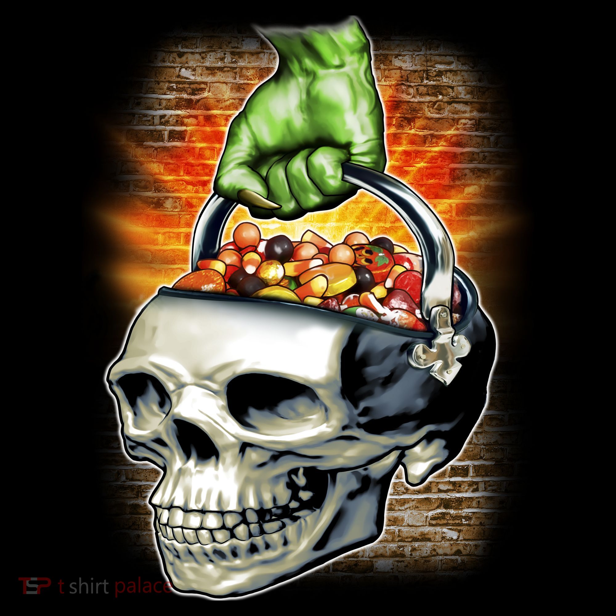Zombie Skull Candy Bucket Mousepad