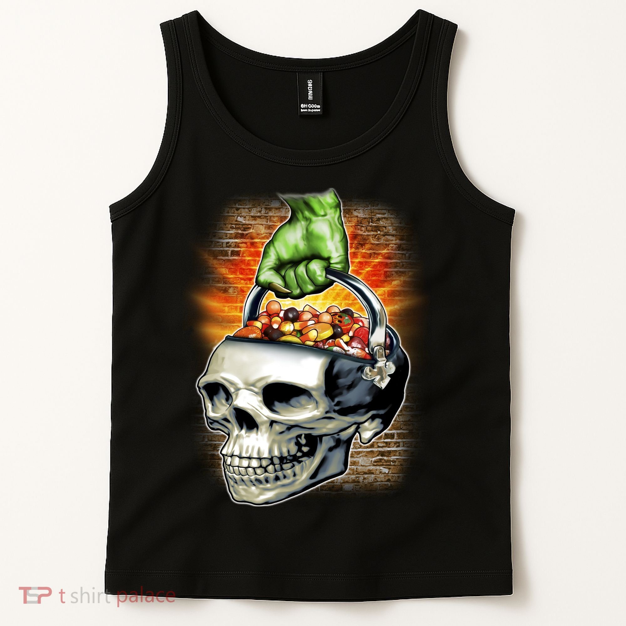 Zombie Skull Candy Bucket Tank Top