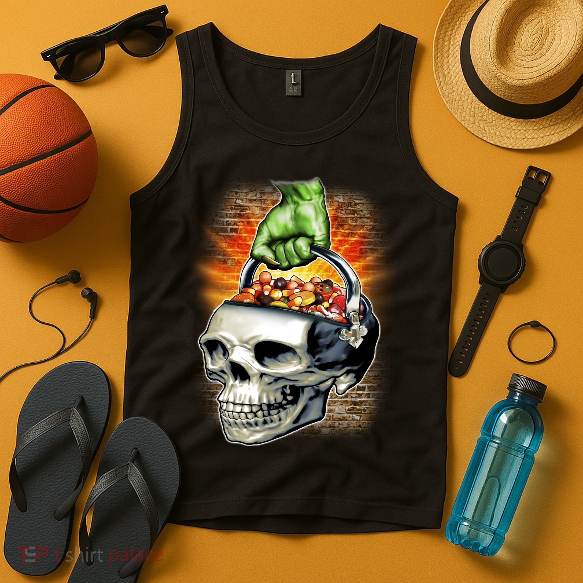 Zombie Skull Candy Bucket Tank Top