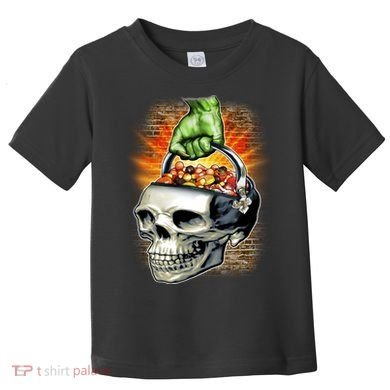 Zombie Skull Candy Bucket Toddler T-Shirt