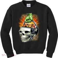 Zombie Skull Candy Bucket Kids Sweatshirt thumb 0