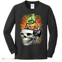 Zombie Skull Candy Bucket Kids Long Sleeve Shirt thumb 0