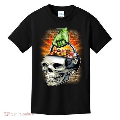 Zombie Skull Candy Bucket Kids T-Shirt