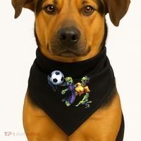 Zombie Soccer Kick USA-Made Doggie Bandana thumb 1