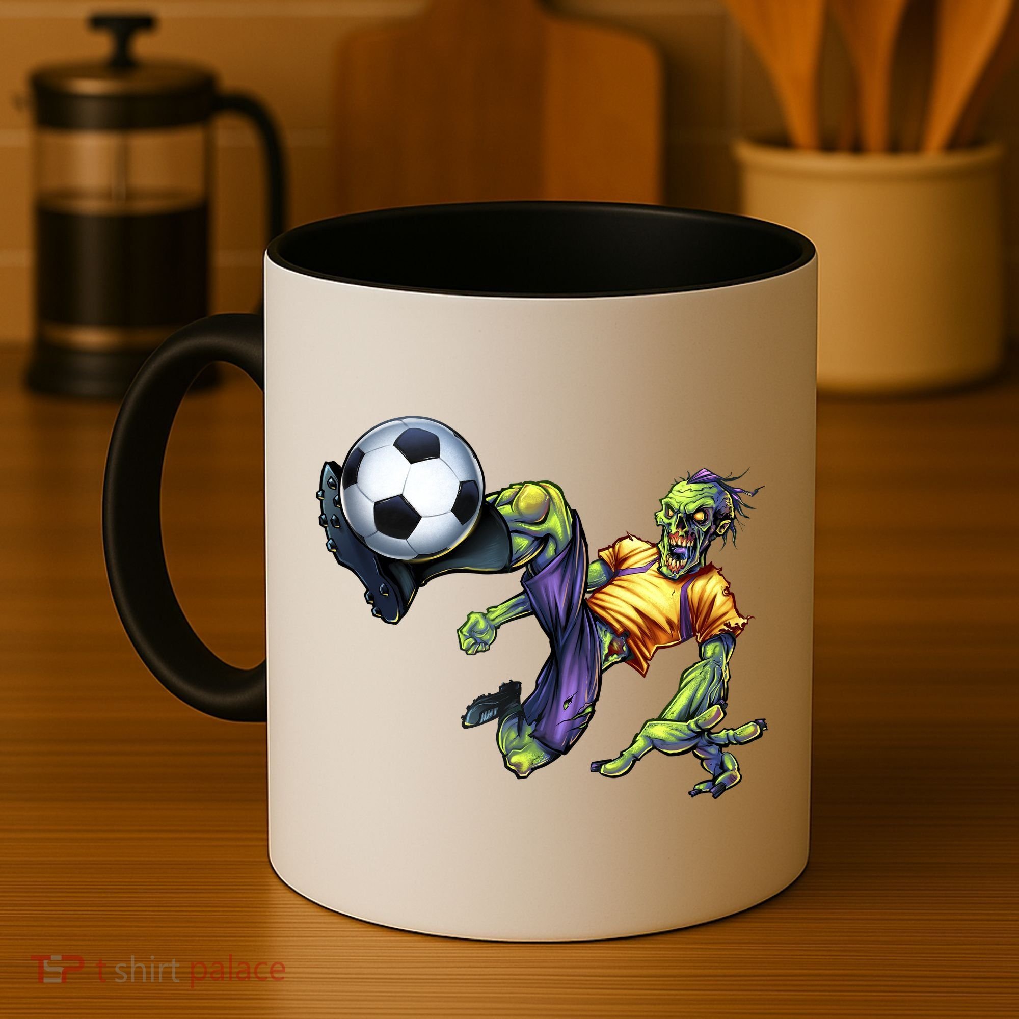 Zombie Soccer Kick Coffee Mug