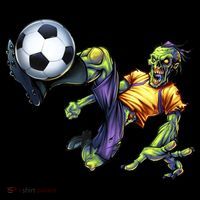 Zombie Soccer Kick Ornament thumb 1