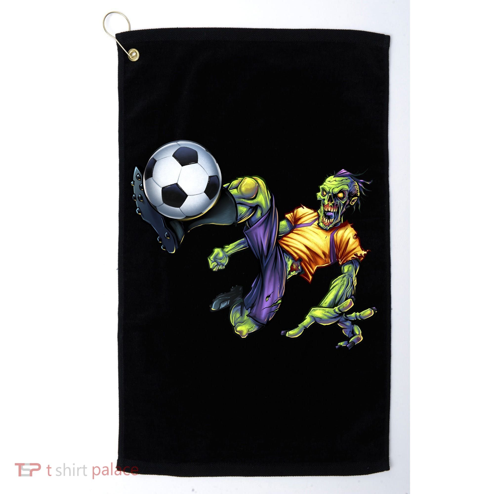 Zombie Soccer Kick Golf Towel