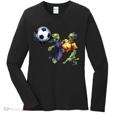 Zombie Soccer Kick Women's Long Sleeve Shirt