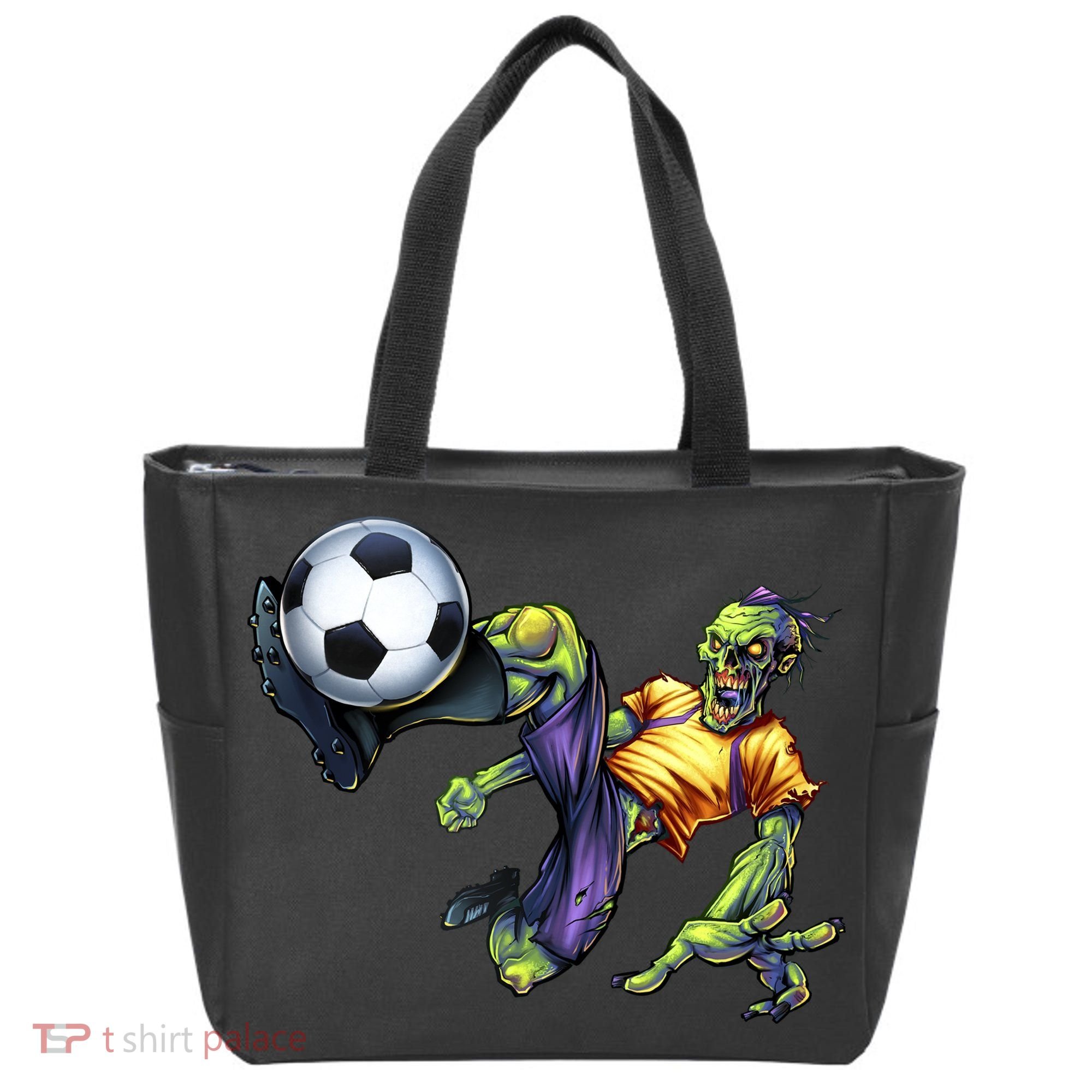 Zombie Soccer Kick Tote Bag