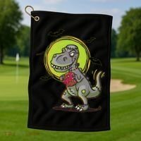 Zombie T-Rex Golf Towel thumb 1