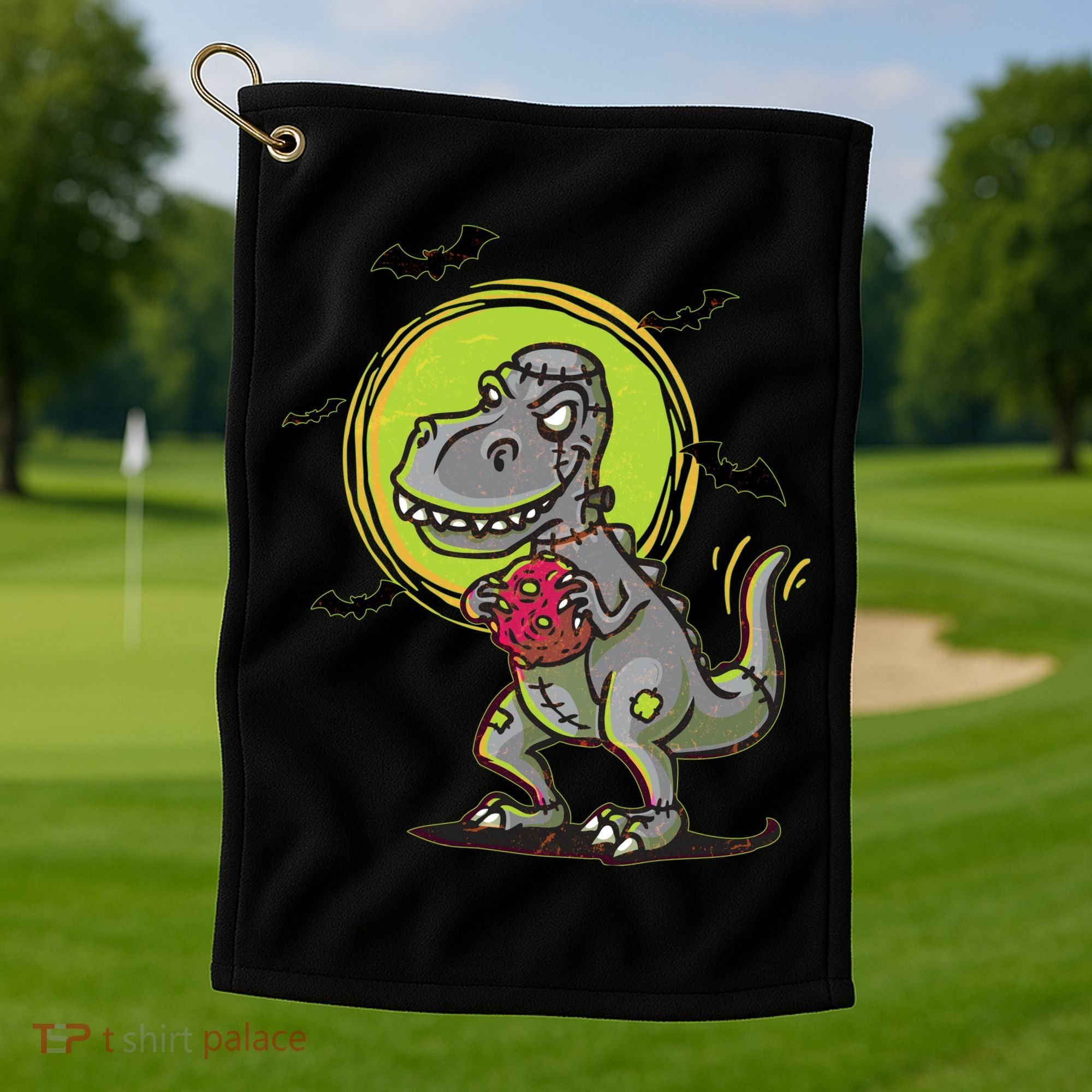 Zombie T-Rex Golf Towel