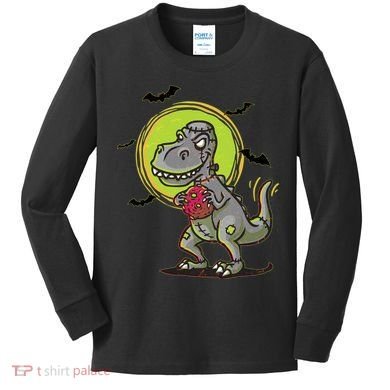 Zombie T-Rex Kids Long Sleeve Shirt