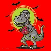 Zombie T-Rex Santa Hat thumb 1