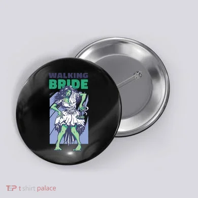 Zombie Walking Bride Button