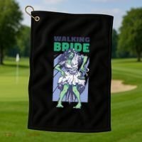 Zombie Walking Bride Golf Towel thumb 1