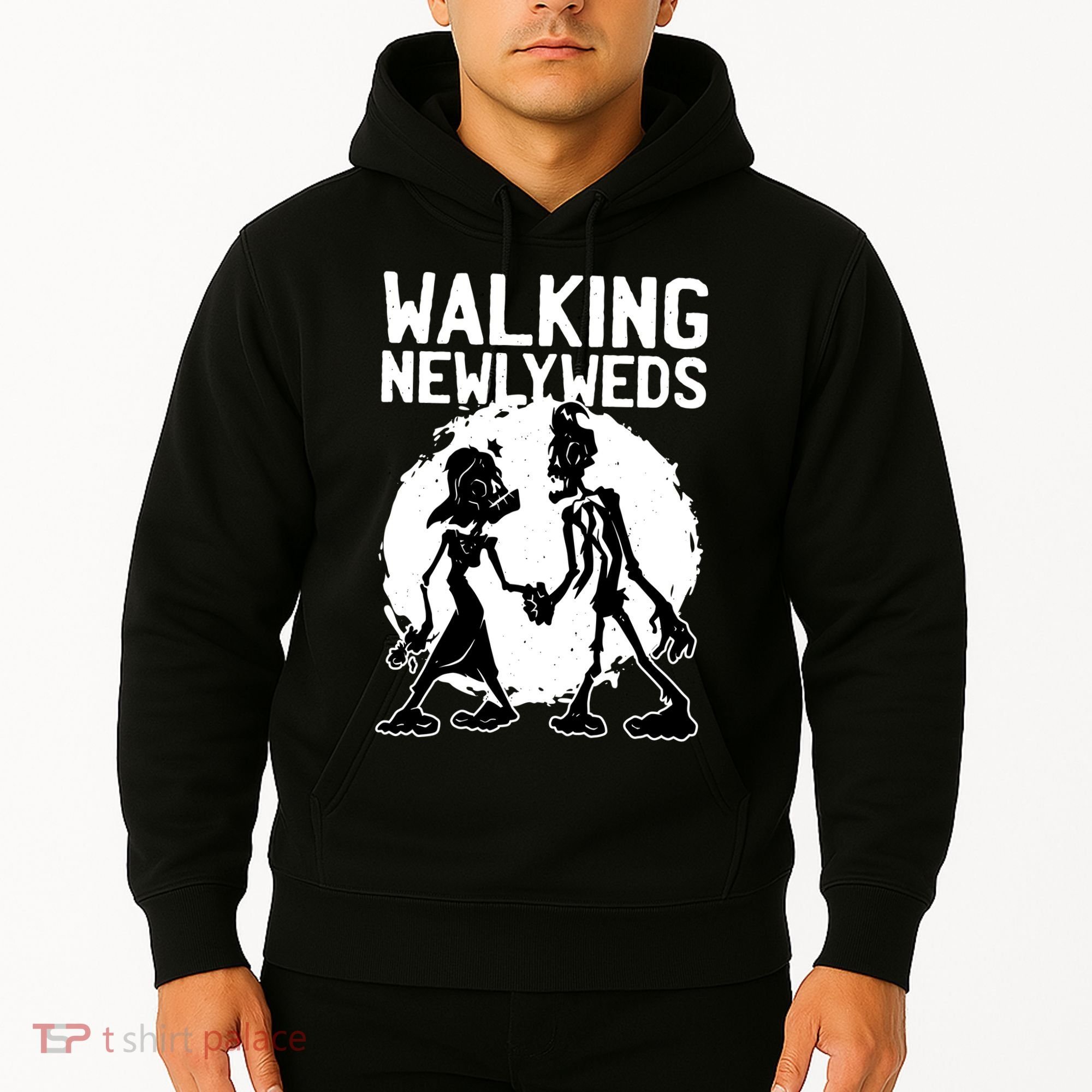 Zombie Walking Newlyweds Hoodie