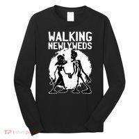 Zombie Walking Newlyweds Long Sleeve Shirt thumb 0