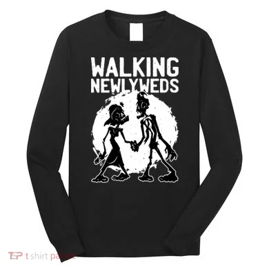 Zombie Walking Newlyweds Long Sleeve Shirt