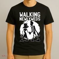 Zombie Walking Newlyweds T-Shirt thumb 3