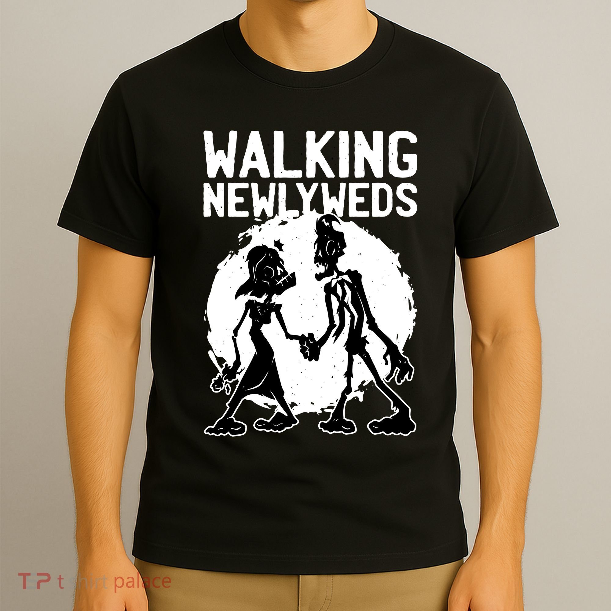 Zombie Walking Newlyweds T-Shirt
