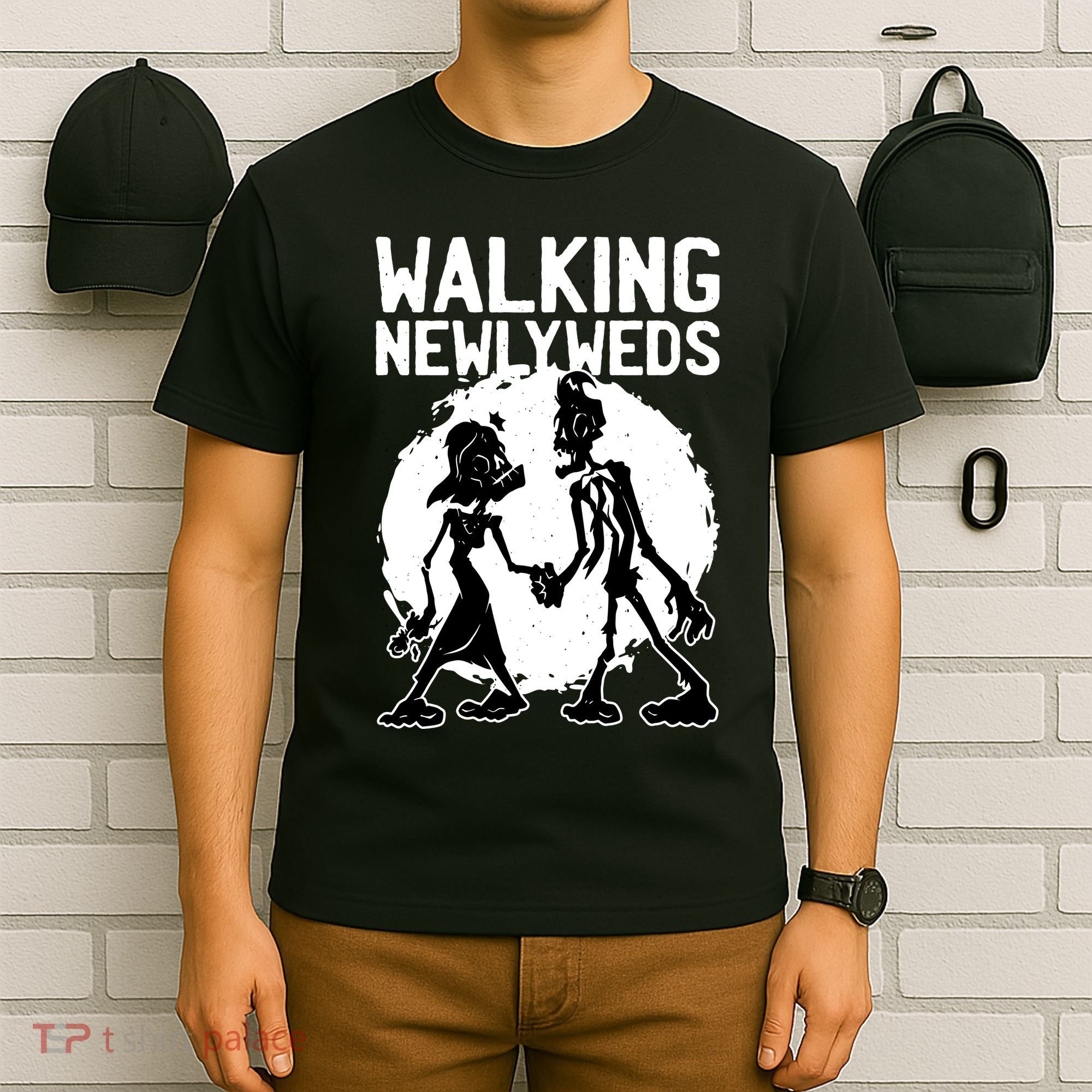Zombie Walking Newlyweds T-Shirt