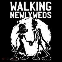 Zombie Walking Newlyweds Button thumb 1
