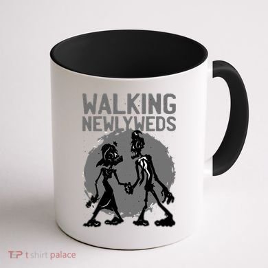Zombie Walking Newlyweds Coffee Mug back