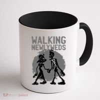 Zombie Walking Newlyweds Coffee Mug thumb 1