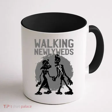 Zombie Walking Newlyweds Coffee Mug back