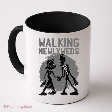 Zombie Walking Newlyweds Coffee Mug