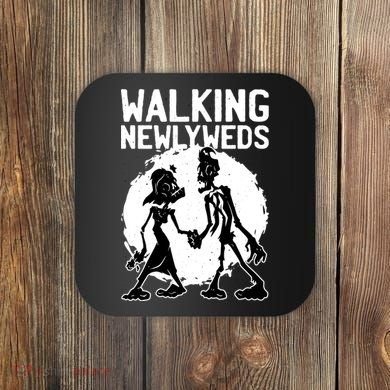 Zombie Walking Newlyweds Coaster