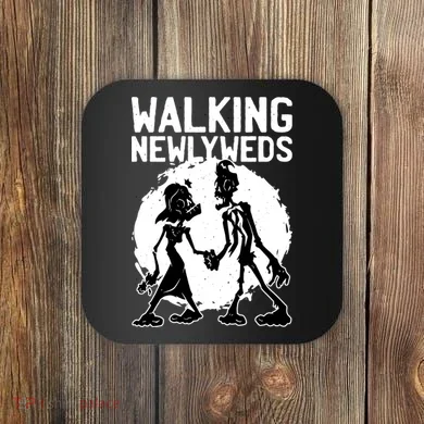 Zombie Walking Newlyweds Coaster