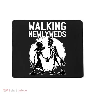Zombie Walking Newlyweds Mousepad