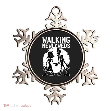 Zombie Walking Newlyweds Ornament