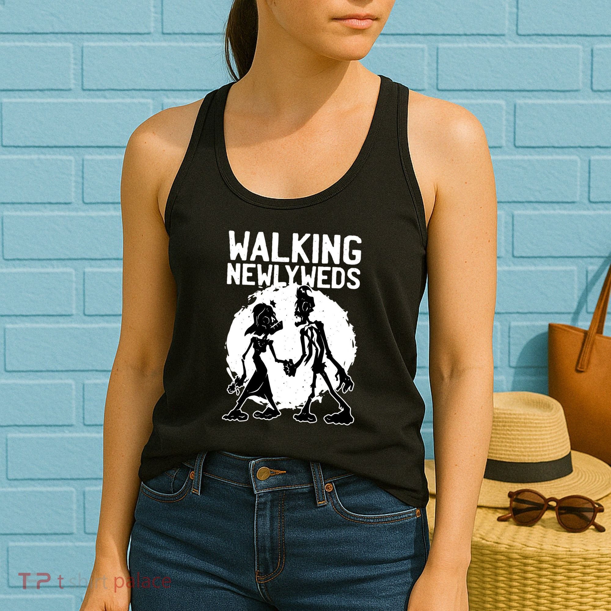 Zombie Walking Newlyweds Women's Tank Top