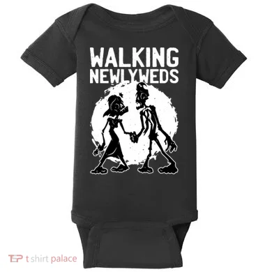 Zombie Walking Newlyweds Baby Bodysuit