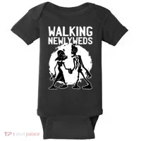 Zombie Walking Newlyweds Baby Bodysuit thumb 0
