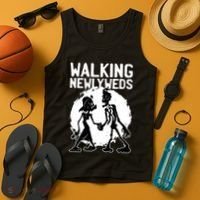 Zombie Walking Newlyweds Tank Top thumb 4