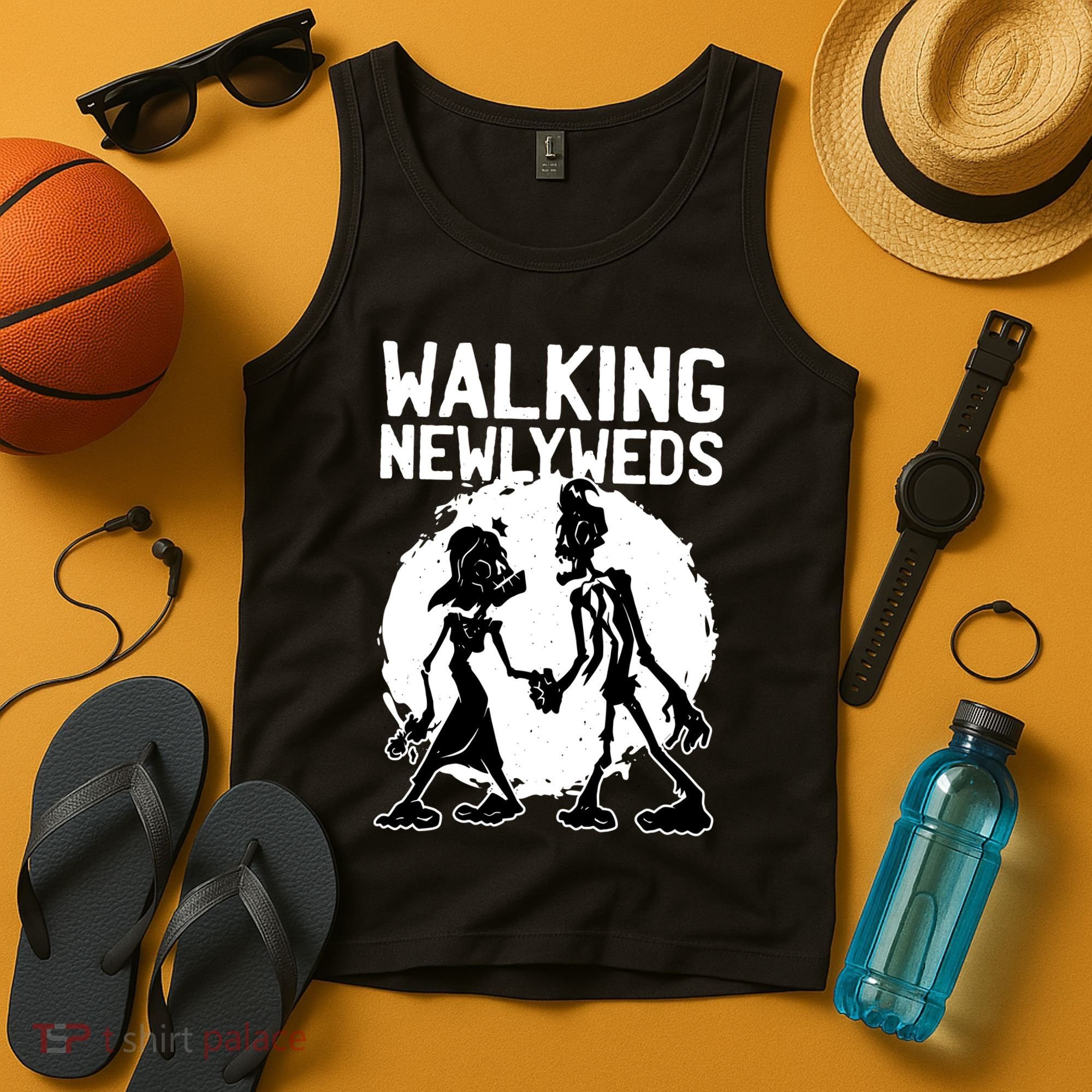 Zombie Walking Newlyweds Tank Top