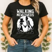 Zombie Walking Newlyweds Women's T-Shirt thumb 2