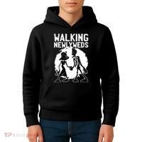 Zombie Walking Newlyweds Kids Hoodie thumb 4