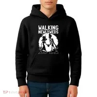 Zombie Walking Newlyweds Kids Hoodie thumb 4