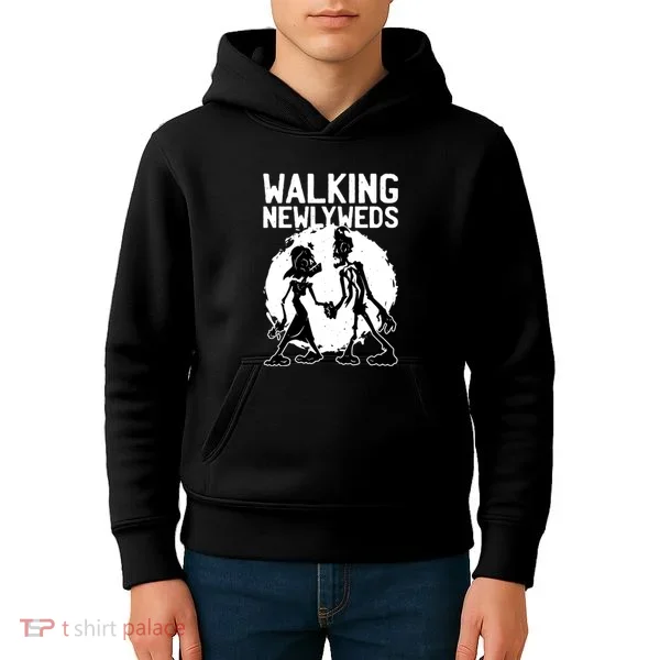 Zombie Walking Newlyweds Kids Hoodie