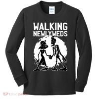 Zombie Walking Newlyweds Kids Long Sleeve Shirt thumb 0