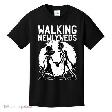 Zombie Walking Newlyweds Kids T-Shirt