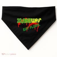 Zombie Way Eat Flesh USA-Made Doggie Bandana thumb 0